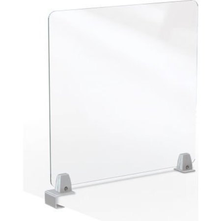 MOORECO MooreCo Clear Acrylic 24"H x 23"W Center Clamp Acrylic Panel 4mm Thick 45262